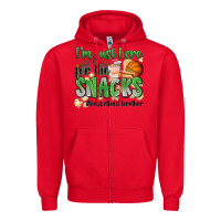 Red i'm just here for the snacks #basketball brother Zipper Hoodie - Zillion Design Studio