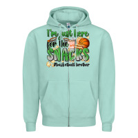 Seafoam i'm just here for the snacks #basketball brother Zipper Hoodie - Zillion Design Studio