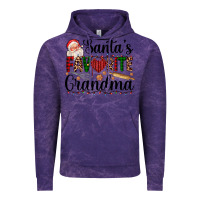 Cloud Purple santa's favorite grandma Vintage Hoodie - AdoDesignShop