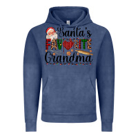 Vintage Denim santa's favorite grandma Vintage Hoodie - AdoDesignShop