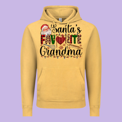 Santa's Favorite Grandma Vintage Hoodie Designed By Adodesignshop