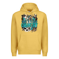 Antique Gold born  raised country Premium Hoodie - NancyCooperArtShop