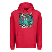 Cardinal born  raised country Premium Hoodie - NancyCooperArtShop