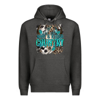 Charcoal Heather born  raised country Premium Hoodie - NancyCooperArtShop