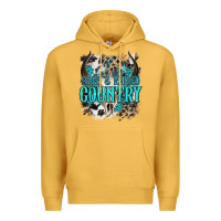 Mustard born  raised country Premium Hoodie - NancyCooperArtShop