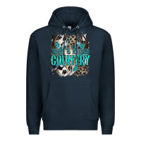 Navy born  raised country Premium Hoodie - NancyCooperArtShop