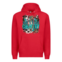 Red born  raised country Premium Hoodie - NancyCooperArtShop