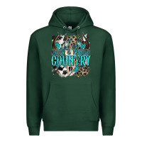 Sports Green born  raised country Premium Hoodie - NancyCooperArtShop