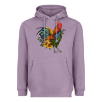 Lavender rooster with sunflowers Heavyweight Hoodie - RanaPortraitStore