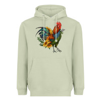 Matcha rooster with sunflowers Heavyweight Hoodie - RanaPortraitStore