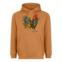 Meerkat rooster with sunflowers Heavyweight Hoodie - RanaPortraitStore