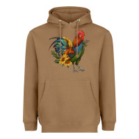 Toasted Coconut rooster with sunflowers Heavyweight Hoodie - RanaPortraitStore