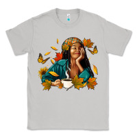 Moon Dust Fall afro woman with coffee Classic Tee - RanaPortraitStore