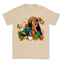 Mushroom Fall afro woman with coffee Classic Tee - RanaPortraitStore