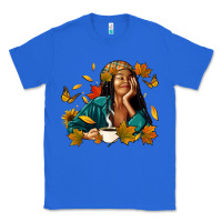 True Royal Fall afro woman with coffee Classic Tee - RanaPortraitStore