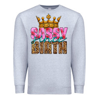 Heather Grey sassy since birth Premium Sweatshirt - HRA Design Shop