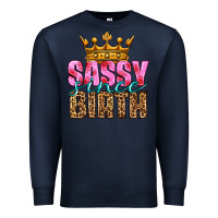 Navy sassy since birth Premium Sweatshirt - HRA Design Shop