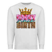 Oatmeal Heather sassy since birth Premium Sweatshirt - HRA Design Shop
