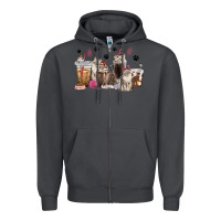 Smoke siberian cat coffee cups Zipper Hoodie - texasbilliewilder