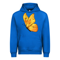Cobalt Flying Cloudless Sulphur Butterfly Urban Hoodie - LillyAllenDesigns