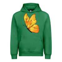Emerald Flying Cloudless Sulphur Butterfly Urban Hoodie - LillyAllenDesigns