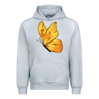 Heather Grey Flying Cloudless Sulphur Butterfly Urban Hoodie - LillyAllenDesigns