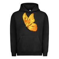 Pigment Black Flying Cloudless Sulphur Butterfly Urban Hoodie - LillyAllenDesigns