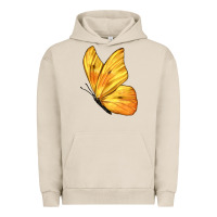 Pigment French Oak Flying Cloudless Sulphur Butterfly Urban Hoodie - LillyAllenDesigns