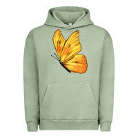 Pigment Oil Green Flying Cloudless Sulphur Butterfly Urban Hoodie - LillyAllenDesigns