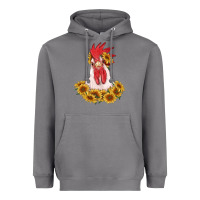 Storm rooster head with sunflowers Heavyweight Hoodie - RanaPortraitStore