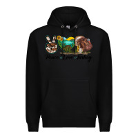 Black peace love turkey Premium Hoodie - LillyAllenDesigns