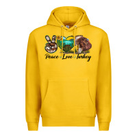 Lemon peace love turkey Premium Hoodie - LillyAllenDesigns
