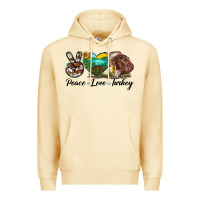 Pina Colada peace love turkey Premium Hoodie - LillyAllenDesigns