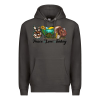 Smoke peace love turkey Premium Hoodie - LillyAllenDesigns