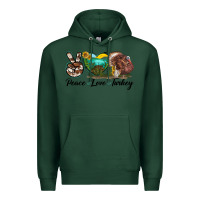 Sports Green peace love turkey Premium Hoodie - LillyAllenDesigns