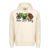 Tofu peace love turkey Premium Hoodie - LillyAllenDesigns