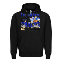 Black im just here for the snacks volleyball brother Zipper Hoodie - Zillion Design Studio