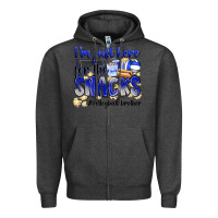 Charcoal Heather im just here for the snacks volleyball brother Zipper Hoodie - Zillion Design Studio