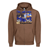 Chestnut im just here for the snacks volleyball brother Zipper Hoodie - Zillion Design Studio