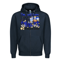 Navy im just here for the snacks volleyball brother Zipper Hoodie - Zillion Design Studio