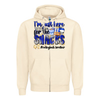 Sandshell im just here for the snacks volleyball brother Zipper Hoodie - Zillion Design Studio