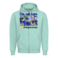 Seafoam im just here for the snacks volleyball brother Zipper Hoodie - Zillion Design Studio