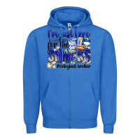 True Royal im just here for the snacks volleyball brother Zipper Hoodie - Zillion Design Studio