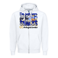 White im just here for the snacks volleyball brother Zipper Hoodie - Zillion Design Studio