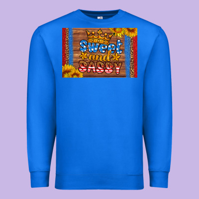 Usa Sweet And Sassy Skinny Metal Can Holder Premium Sweatshirt Designed By Hra Design Shop