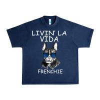 Navy Livin' la vida Frenchie Urban Heavy Tee - Bettercallsaul