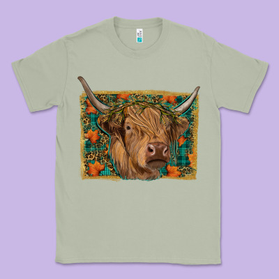 Fall Cow Classic Tee Designed By Ranaportraitstore