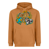 Meerkat leopard cowhide hearts Heavyweight Hoodie - Zillion Design Studio