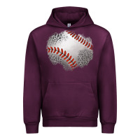 Mauve Wine leopard baseball patch Urban Hoodie - Jasminsmagicworld