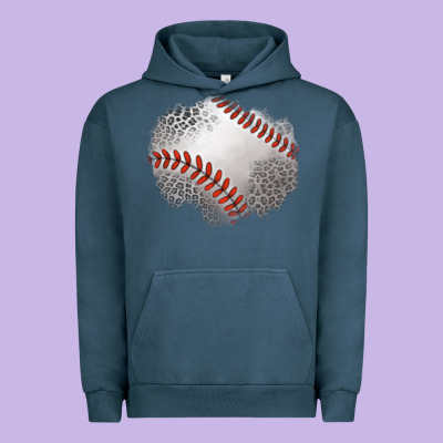 Leopard Baseball Patch Urban Hoodie Designed By Jasminsmagicworld